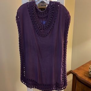 NWOT purple swimsuit cover up OS